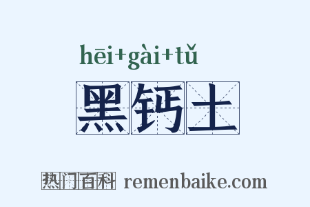 黑钙土是什么意思的图片